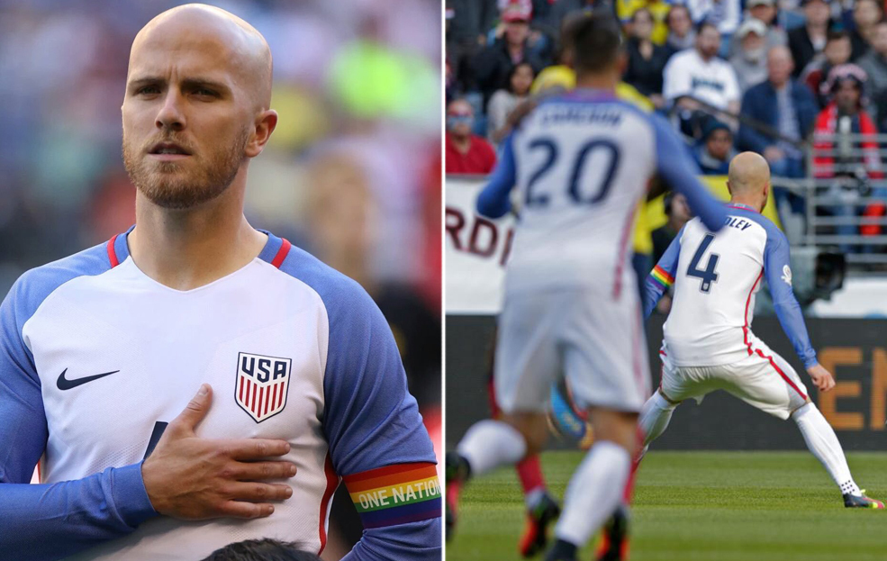   Michael Bradley, capitán de la selección estadounidense de fútbol, portó la