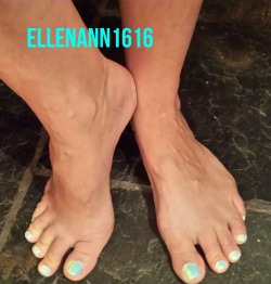 ellenann1616:  Please forgive the messy pedicure…I am experimenting with dual colors 