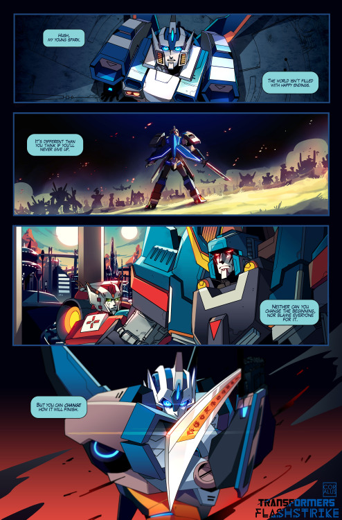 coralus:Sample comic practice.Flashstrike’s my TF oc, I’m making him his own comic soon.This is amaz