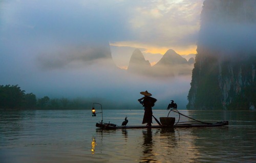 wabisabimind:fisherman on the river by jslee