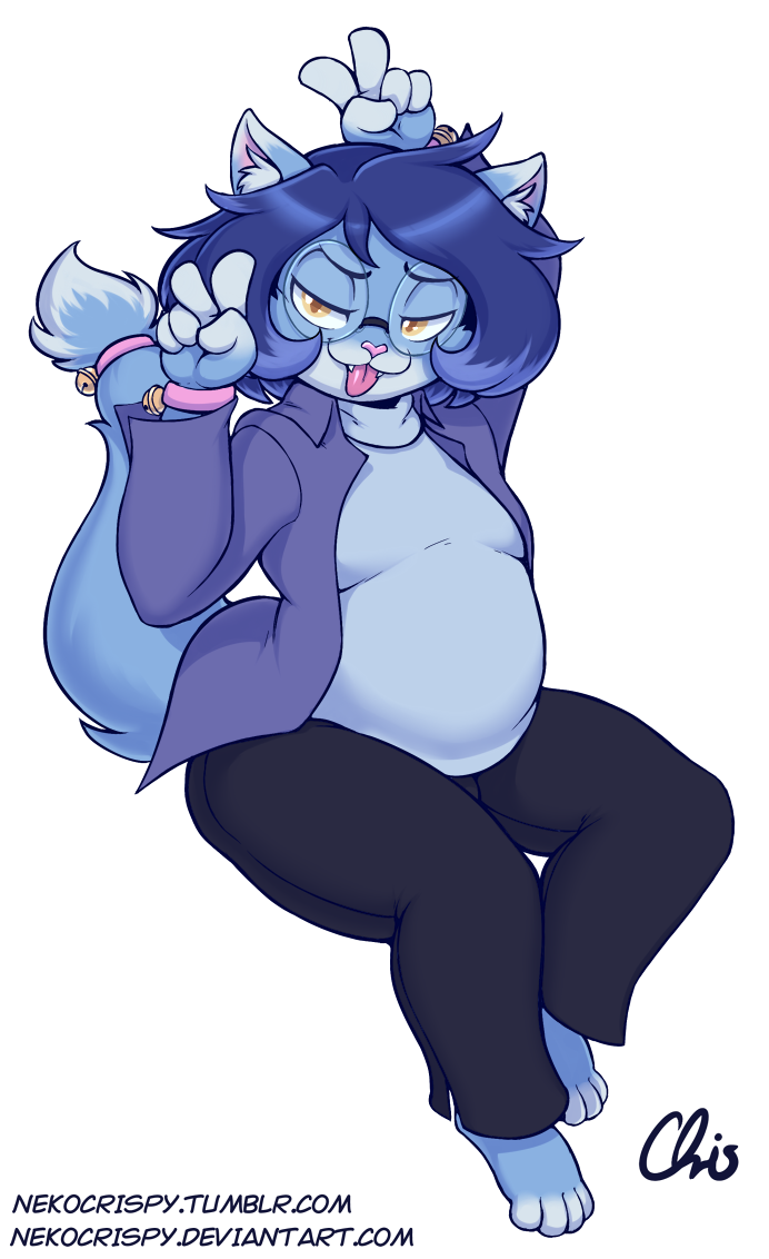 veryursaminor:  nekocrispy:   Crispy Boy Redesigned my OC/mascot/fursona, has a lot