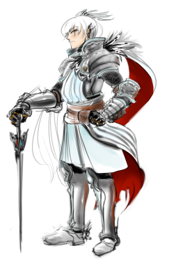 Funblade:  Weiss In Knight Armor! Rough Sketch For An Idea Where Weiss Decides To