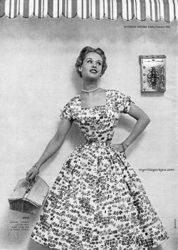 myvintagevogue:  Butterick Pattern Book / Summer 1954 Tippi Hedren - Photo by Ben Somoroff 