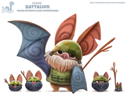 cryptid-creations: Daily Paint 2086. Battalion