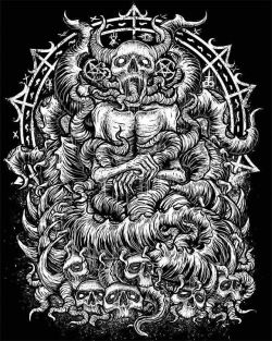 brutalgeneration:  BDX 9 (B&amp;W version) #artwork  #forsale 40x50cm leonardo.devidson(at)yahoo.com #bandmerch #deathmetalartwork #blackdotx #manado