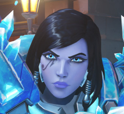 >pharah with blue eyesThis 9x resolution