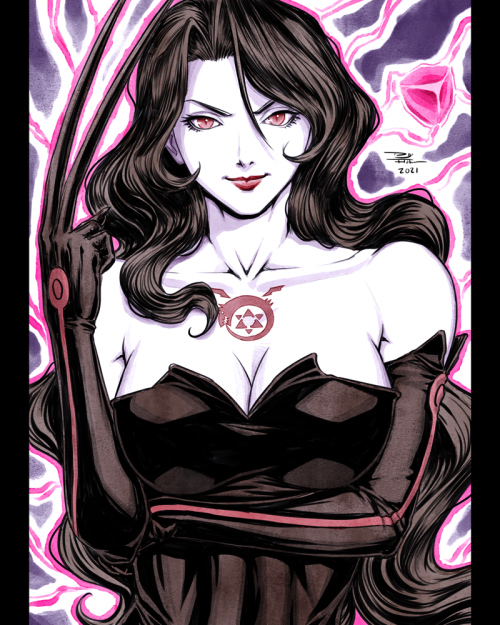 Arttrober Day22: Lust (FMA)She was such a cool character; one of my favorites.Here&rsquo;s a lin