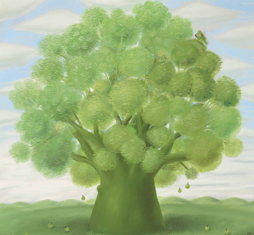 mauveflwrs:Fernando Botero - The Tree (Tree with Bird) (1978)