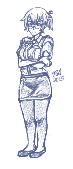 Another sketch, Don&rsquo;t like the pose too much, but meh.  Minori from Outbreak