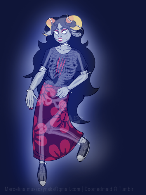 doomedmaid:
“ Commission for sudrien! Part 1 of 2
Aradia’s ghost and skeleton from PS held together by zip-ties! An interesting and challenging commission, thanks so much for supporting me ‘v’
”
because ‘tis the season and commissions are open