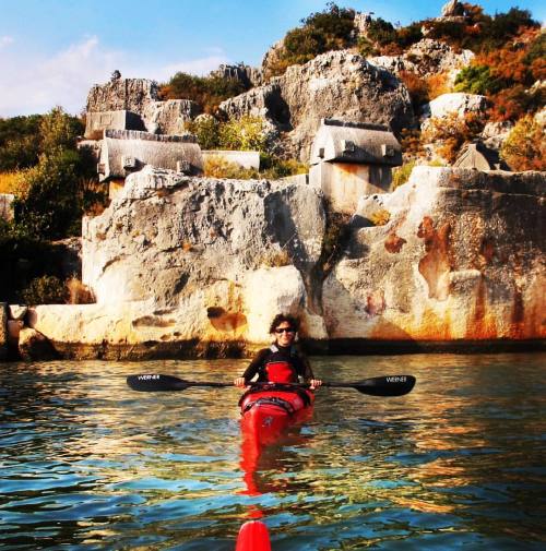 LYCIAN TOMBS #kaş #likya⛵⚓ #kekova #challenge #sunkencity #kajakk #kajak #canoe #paddling #antalya #