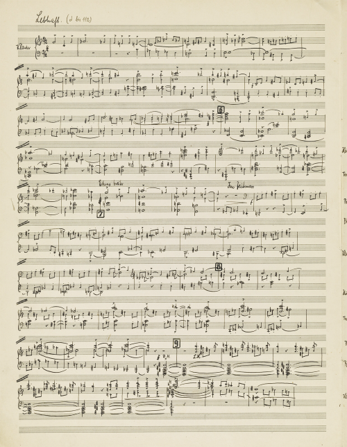 barcarole:Paul Hindemith’s manuscript for his Konzertmusik für Klavier, Blechbläser und Harfen, Op.4