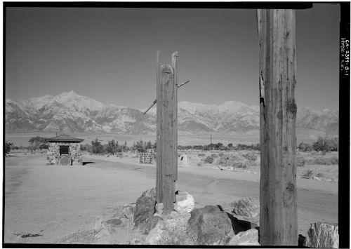 &ldquo;LOOKING WESTSOUTHWEST WITH MILITARY POLICE POST AT LEFT AND MT. WILLIAMSON IN BACKGROUND. POS