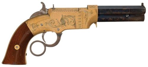 Factory engraved New Haven Arms Co. Volcanic lever action pistol, dated 1854.from Rock Island Auctio