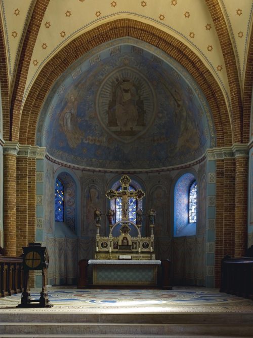 Joechem Poensgen, glass windows for church St. Mauritius, Bassum Germany.