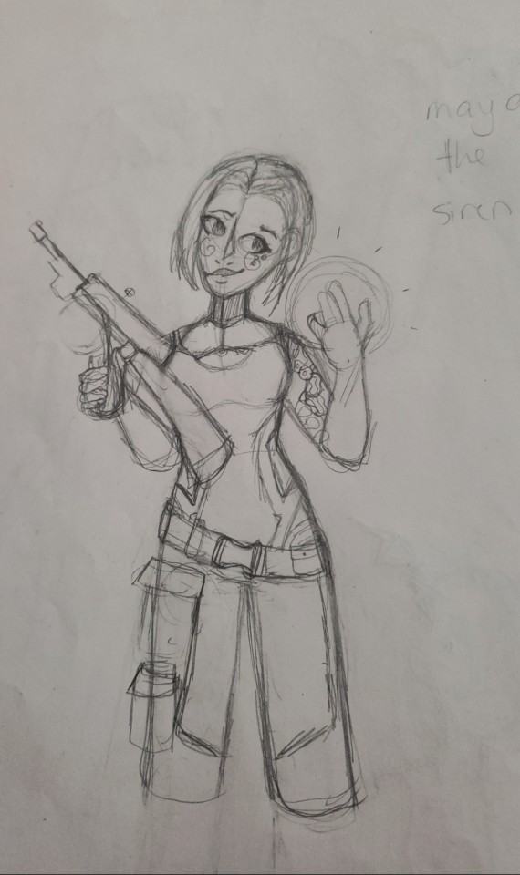 Kinda Messy Sketch Of Our Gorl Maya