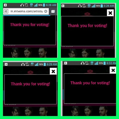 Voting voting voting for #MARSema and in the bus on the way from school at 6:28am >>> m.mtv