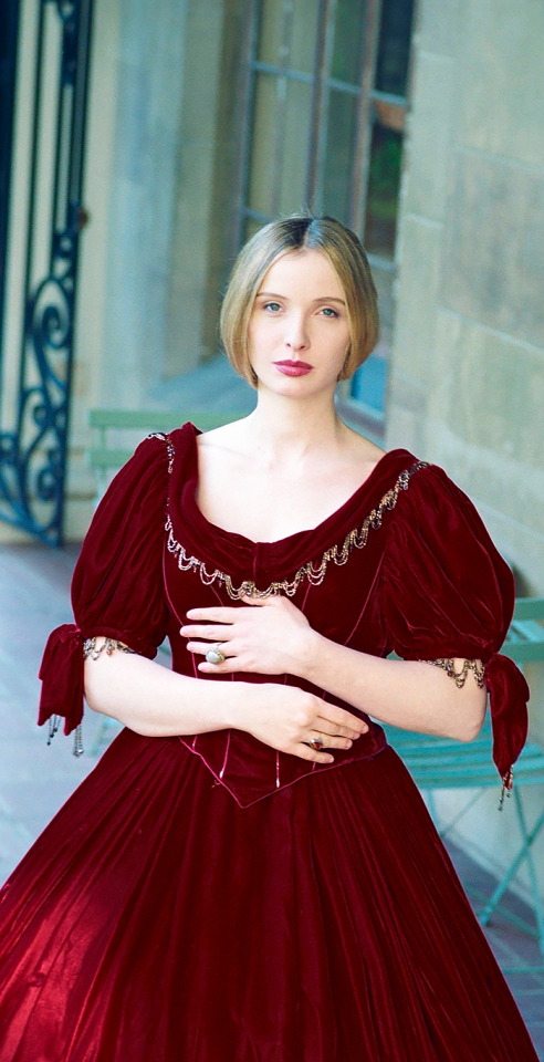 Julie Delpy photographed by Yann Gamblin at the Château Marmont Hotel in Los Angeles. 1995.