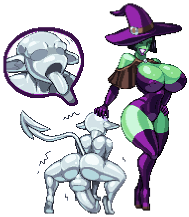 casetermk:  So commission for @laser-request a sequel to this one. So we learn who is metalizing those imps, for the good of the world of course, so totally a good witch. They are fine and sure aren’t annoyed stuck in metal or anything not all. 
