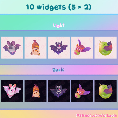 pikaole:Bat icon/wallpaper pack (iOS, desktop) for patreonGalaxy themes / Line themes 