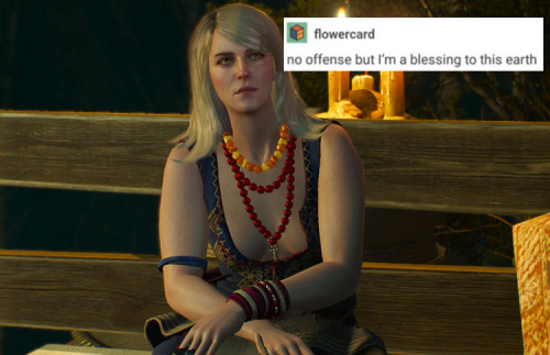 flore-purpureo: ladies of the witcher + tumblr text posts