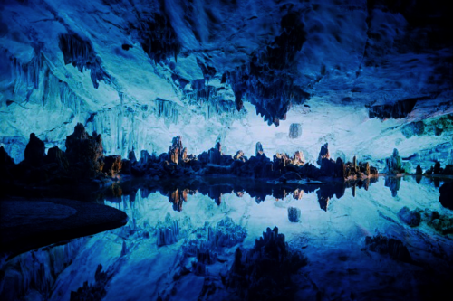 nubbsgalore: the reed flute cave in guilin, southern china, was carved out of the karst limestone mo