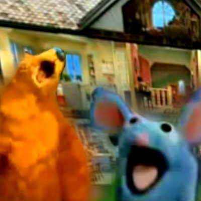 bear with a dfuck house