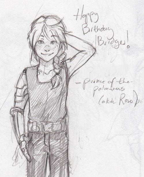 burdge:  prince-of-the-palmtrees:  so I heard it was burdges birthday and I wanted to draw her somet