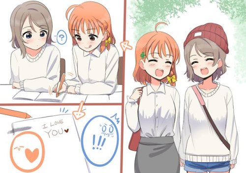 ✧･ﾟ: *✧ Studying Together ✧ *:･ﾟ✧♡ Characters ♡ : Chika Takami ♥ You Watanabe♢ Anime ♢ : Love Live! 