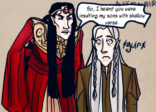 //All terrible jokes aside, have some archival spam of Fëanor’s fatherly antics.