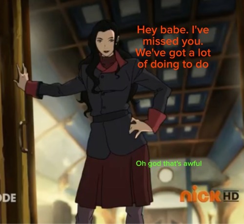 apnsb:loveable-korrasami:cubejello:Tenzin meditated in the mountains for 5 days after this because h