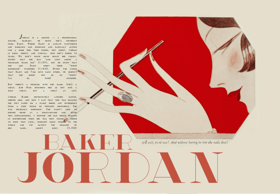 okayodysseus:  the women of the great gatsby, featuring makeup advertisements of