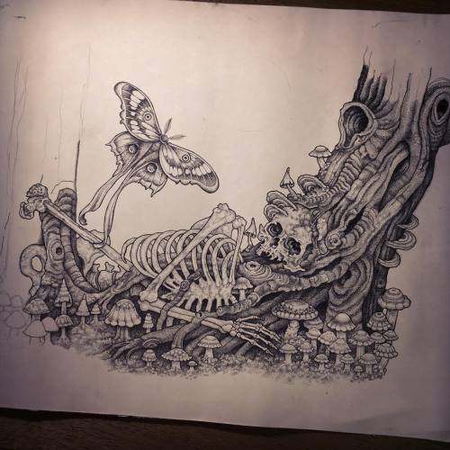 Slow progress for #vomitus #ishouldhavemadethedrawingsmaller (at Sulfur Studios)