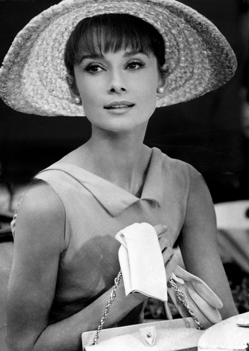 Audrey Hepburn on the set of Paris When It Sizzles, 1964.