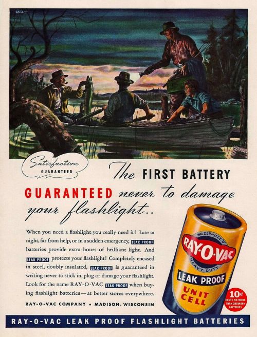 goshyesvintageads: Ray-O-Vac Co, 1941