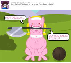 nopony-ask-mclovin:I see what you did there, Corel…Also, don’t you know axball?   XD!
