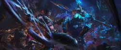 cyberclays:  League of Legends 2 vs 2 promo - by KD Stanton“artwork test for Riot”