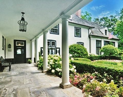 Stunning, black and white, c1928 South African Dutch Colonial by David Adler on the lake in Lake For