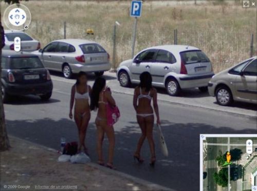 Crack whores on google street view