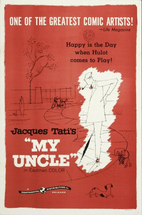 the-hulot-universe:My Uncle (Academy Award winner)Poster for UK/USA: English movie. Mon Oncle and My