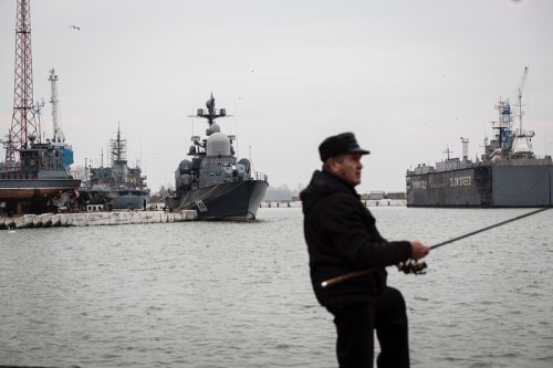 Kaliningrad 2016, A fisherman in the miltary port. Of course we could not visit this region official