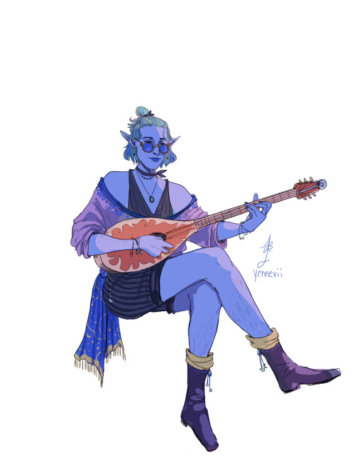 a sketch of my college of glamour bard xalia 