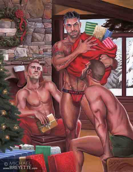 Porn Pics Christmas Illustrations by Michael Breyette