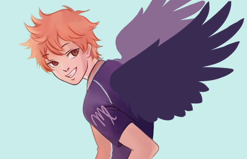 my very first commission (of sorts)!!!!!! i don’t watch haikyuu but hinata seems…. very inter