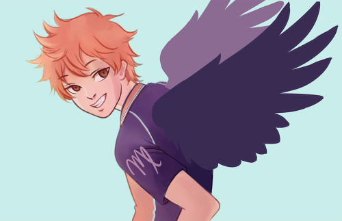 my very first commission (of sorts)!!!!!! i don’t watch haikyuu but hinata seems&hellip;. 