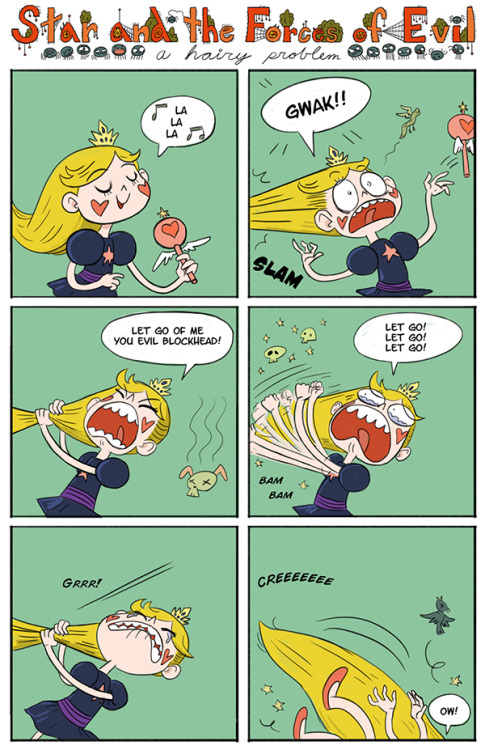 daronnefcy:  Two more early Star comics from 2010, when Star was a delusional grade school girl.  When I was a Sailor Moon obsessed kid I always tried to get animals to talk to me, so the first one is based on that.  