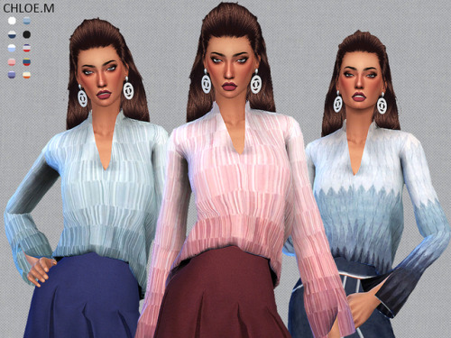 chloem-sims4: blouse for female Created for: The Sims 4 10 colorsHope you like my creations!Downloa