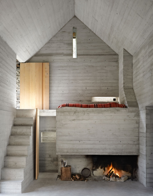 cabinporn:200-year-old stacked stone home in Linescio, Switzerland. Renovated by Buchner Bründler Ar