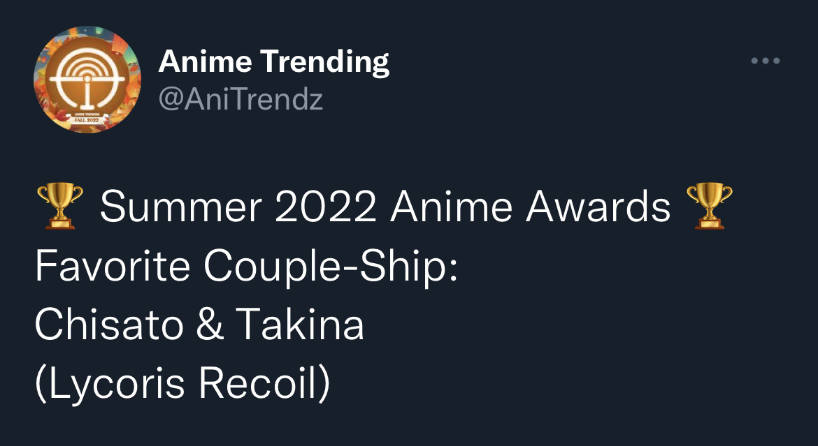 Summer 2022 Anime, Seasonal Chart