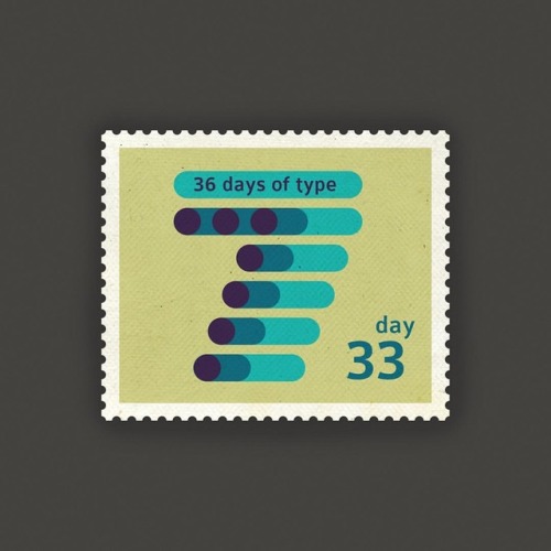 7 for @36daysoftype #36days_7 #36daysoftype04 #graphicdesign #stamp #typography